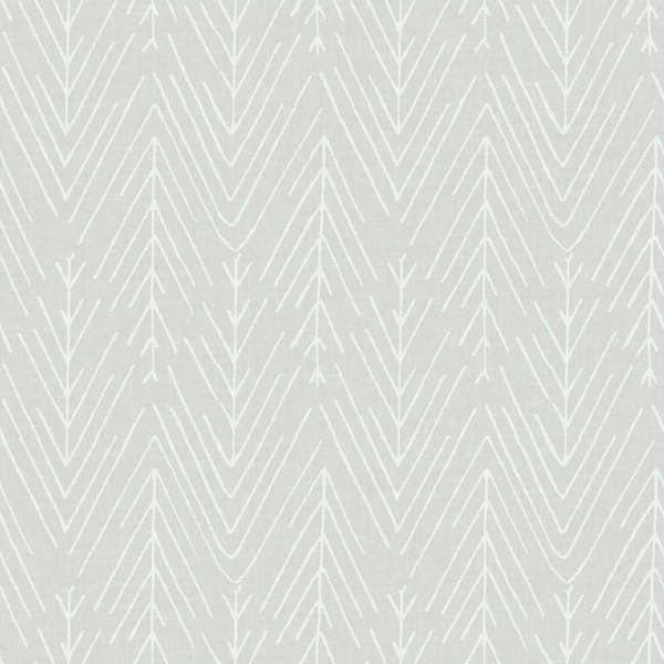 Brewster Home Zig Zag Grey Peel and Stick Wallpaper