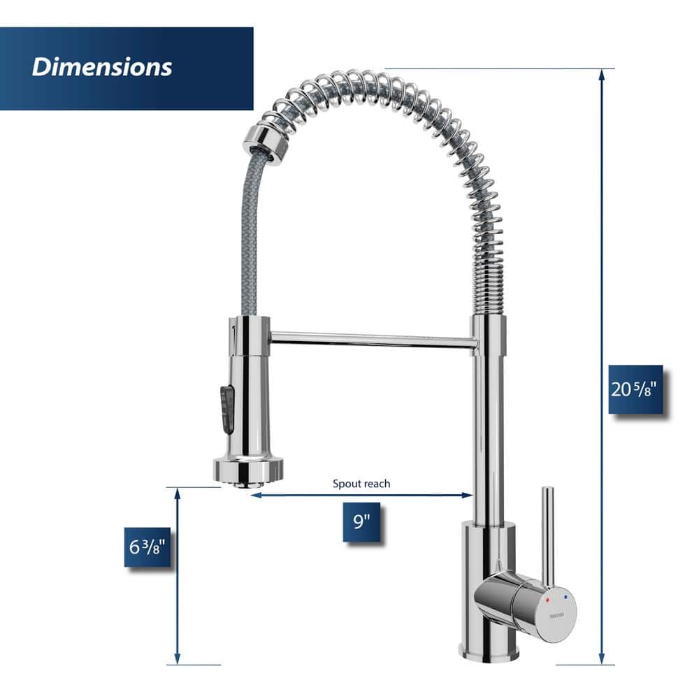 Chrome Touchless Pull-Down Kitchen Faucet with Spray