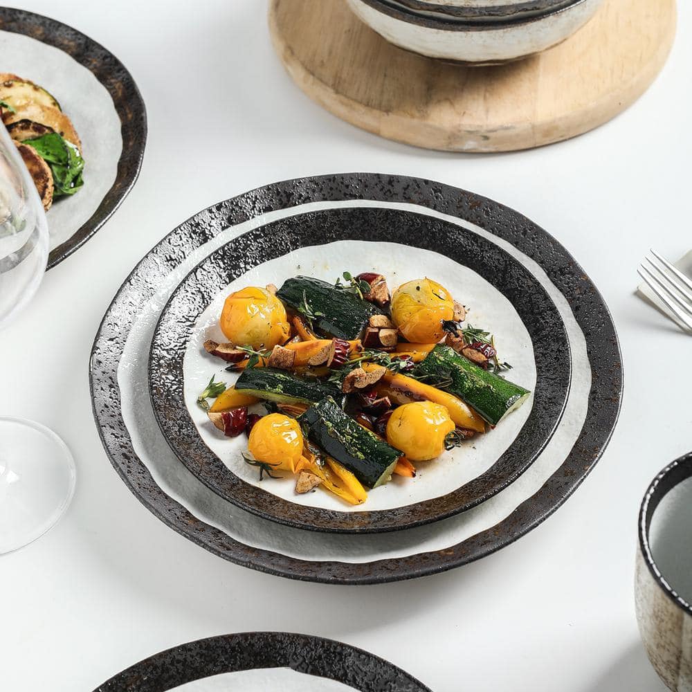 Stone Lain Lucy Beige Porcelain 16-Piece Dinnerware Set