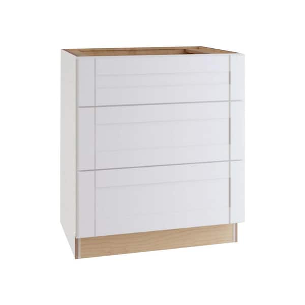 Contractor Express Cabinets Arlington Vesper White Plywood Shaker Stock Assembled Drawer Base Kitchen Cabinet Sft Cls 24 in W x 24 in D x 34.5 in H