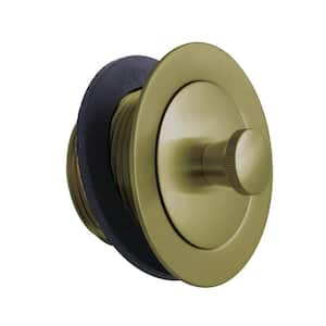 Lift and Lock Bathtub Stopper, Brushed Brass