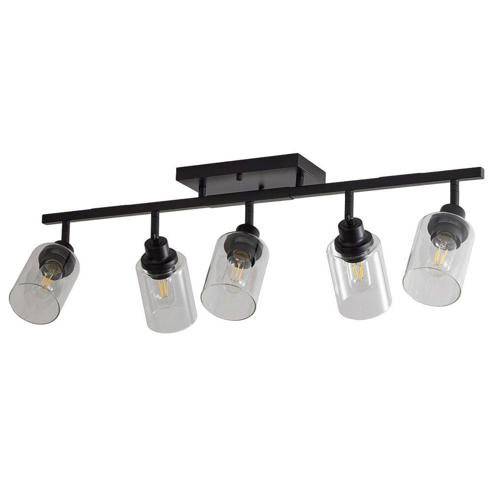 Adjustable 35. 4in 5-Light Sputnik Matte Black Semi-Flush Mount Ceiling Light with No Buld for Foyer Kitchen, 1-Pack price history on PriceWatchPro
