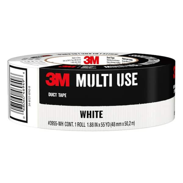 3M 1.88 in. x 55 yds. White Duct Tape
