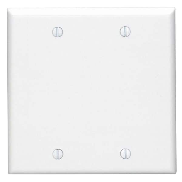 HILTON White Plastic 2Gang or Double Blank Plate  ***Best Quality**** 