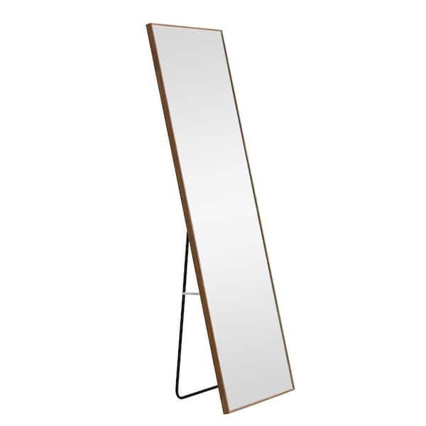 Tatahance 19 in. W x 63 in. H Rectangle Solid Wood Frame Brown Full Length Mirror