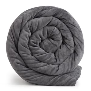 Classic Weighted Blanket 15 lb. Twin 60 in. x 80 in. with Duvet Cover, Gray