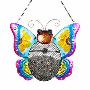 Butterfly Mesh Basket Metal Bird Feeder