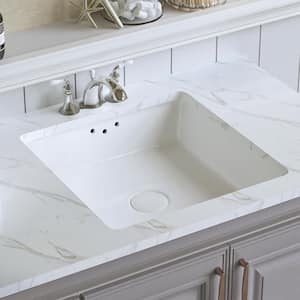 Ursa 15.75 in. Rectangular Undermount Bathroom Sink with Overflow Drain in White Vitreous China
