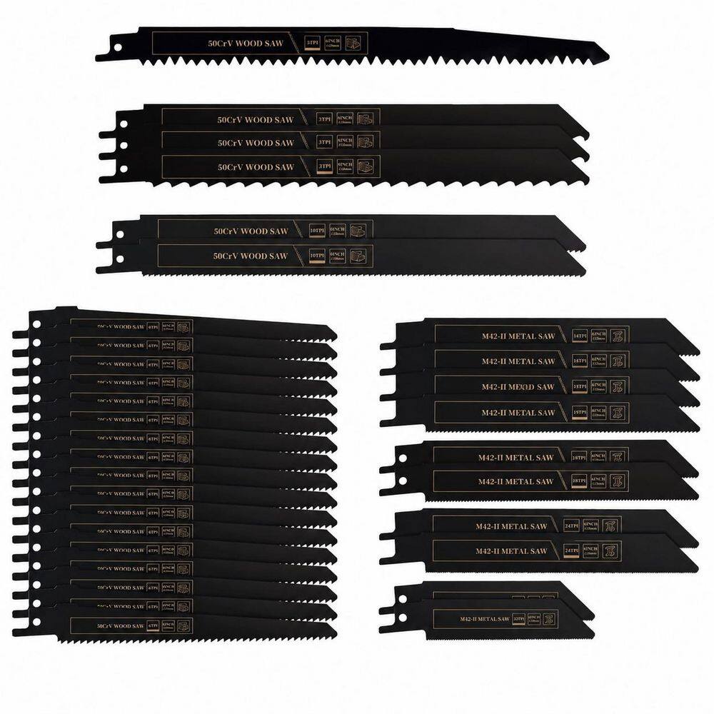 32-Pack M42-II Metal and 50CrV Wood Reciprocating Saw Blades with Precision Cutting for Standard Saws price history on PriceWatchPro