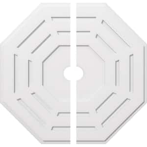 1 in. P X 16 in. C X 40 in. OD X 4 in. ID Westin Architectural Grade PVC Contemporary Ceiling Medallion, Two Piece