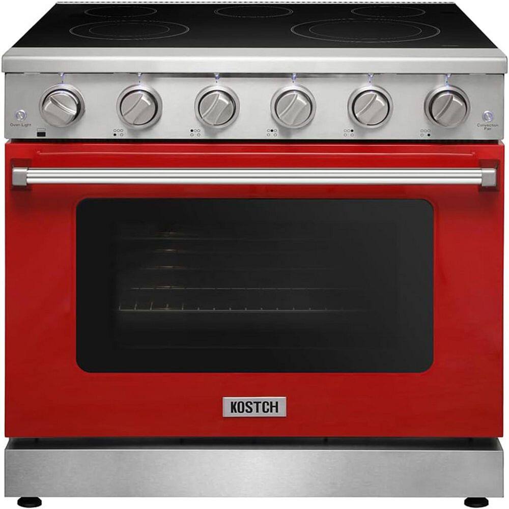 36 in. 6 Burners Freestanding Propane Gas Range in Stainless Steel with 6.0 cu. ft. Convection Oven and Red Oven Door price history on PriceWatchPro