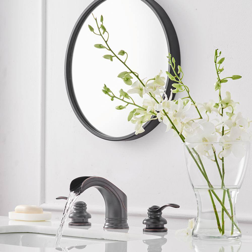 Oil-Rubbed Bronze 2-Handle Waterfall Bathroom Faucet