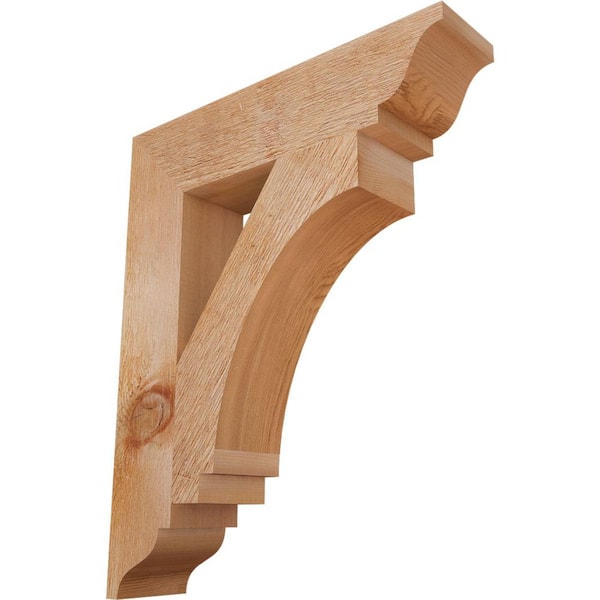 Ekena Millwork 4 in. x 22 in. x 18 in. Western Red Cedar Imperial Traditional Rough Sawn Bracket