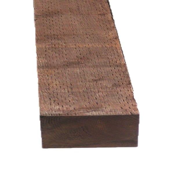 Unbranded Pressure-Treated Timber DF Brown Stain (Common: 4 in. x 8 in. x 12 ft.; Actual: 3.56 in. x 7.5 in. x 144 in.)