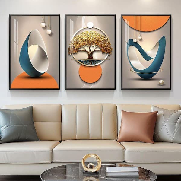 Framed Modern Large Wall Art 24 in. x 16 in. LINBQ194 - The Home Depot