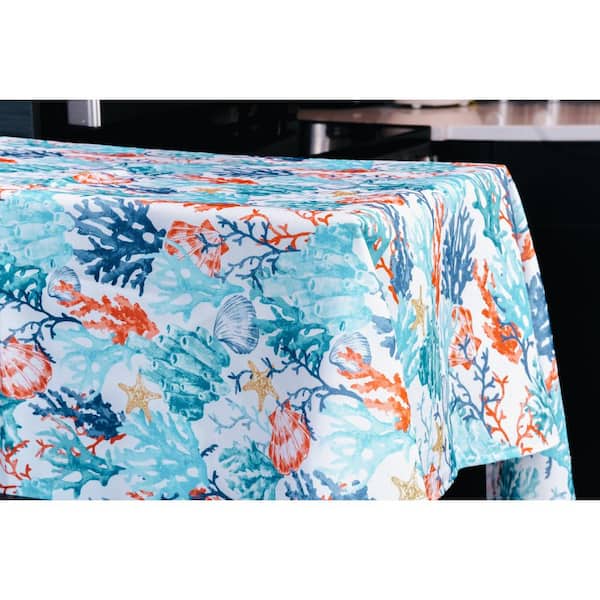Coralee Indoor Outdoor 100% Polyester Tablecloth 60"x84"