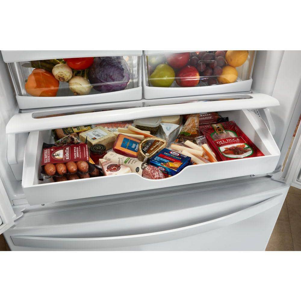 Whirlpool 36" Wide Black Stainless Steel French Door Refrigerator