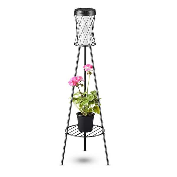 Unbranded Solar Floor Lamp Outdoor Decor, 38 in. Outdoor Solar Light with USB Charging Port, 3 Different Color Temperatures