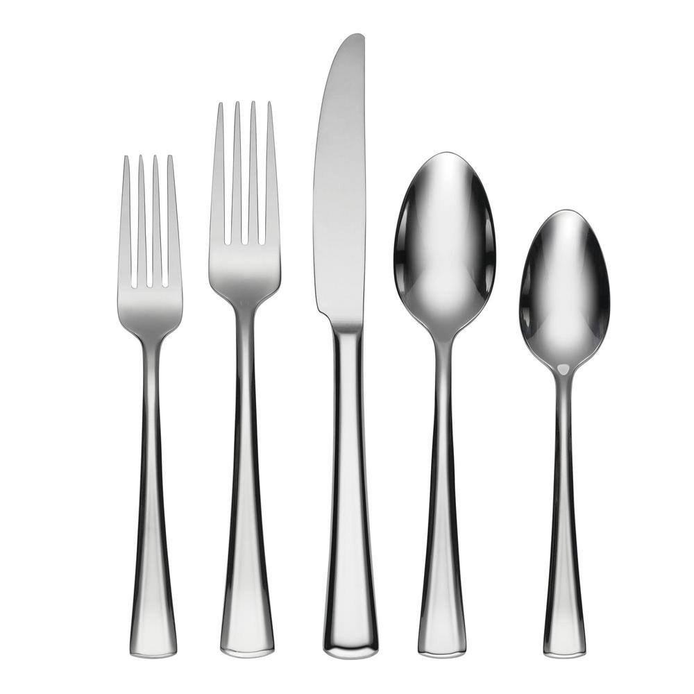 Set Posate Oneida Noble 20 Pezzi, Servizio Da Tavola In Acciaio Inossidabile 18/0, Design Classico, Colore Argento
