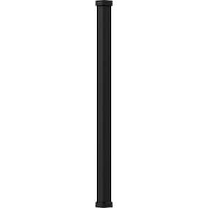 8' x 5-1/2" Endura-Aluminum Craftsman Style Column, Square Shaft (Load-Bearing 20,000 LBS), Non-Tapered, Textured Black