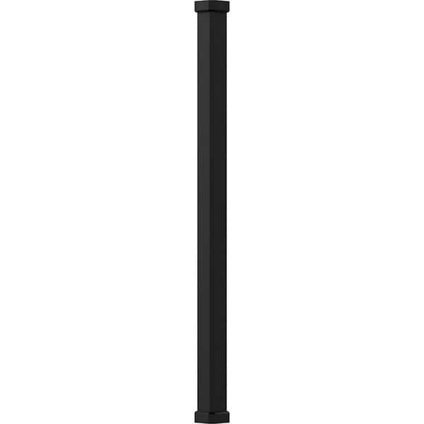 AFCO 10' x 5-1/2" Endura-Aluminum Craftsman Style Column, Square Shaft (Post Wrap Installation), Non-Tapered, Textured Black