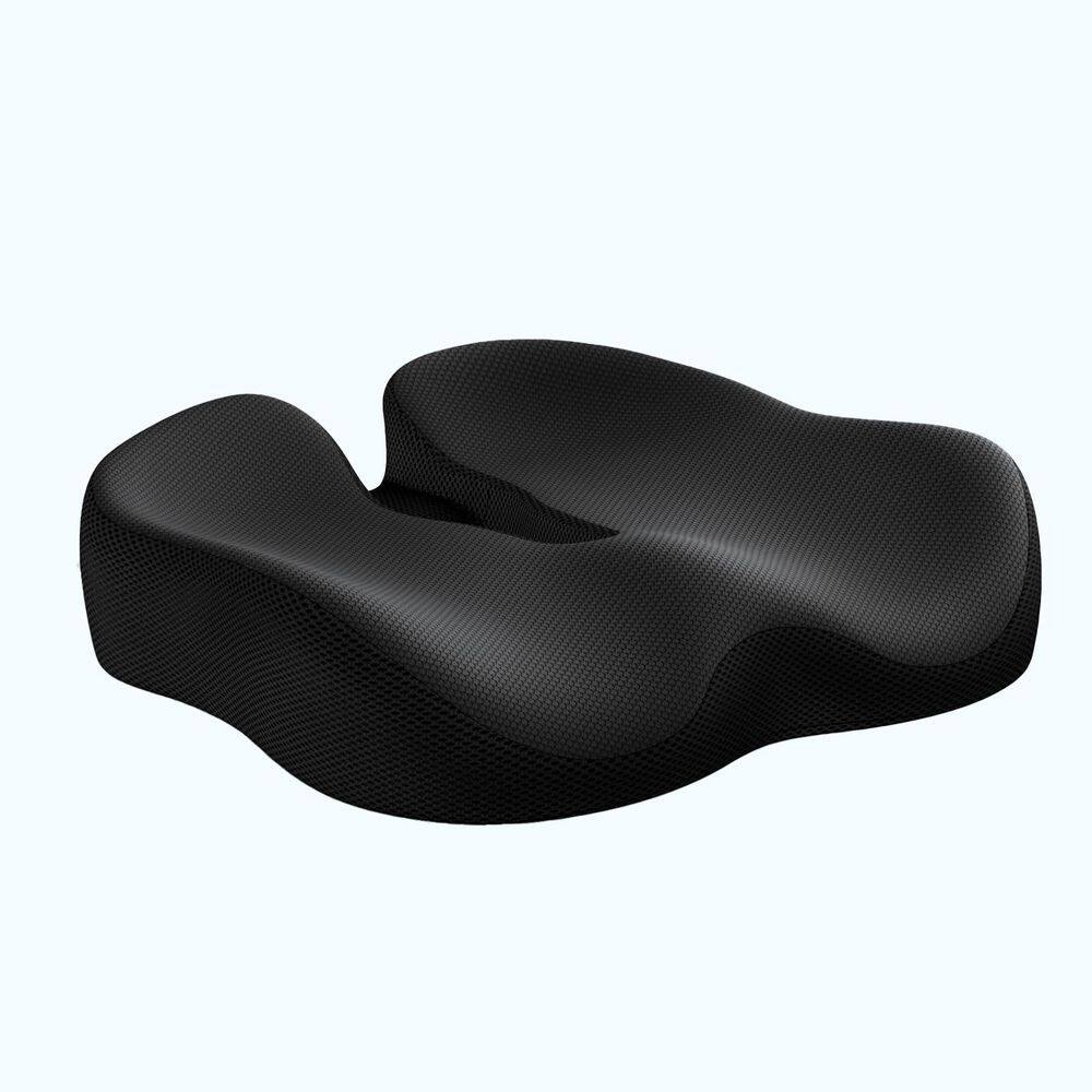 Black Ergonomic Donut Pattern Memory Foam Support Breathable