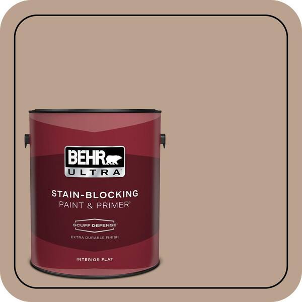BEHR ULTRA 1 gal. #T15-17 Mocha Foam Extra Durable Flat Interior Paint & Primer