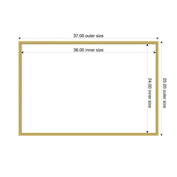 Amanti Art Svelte Polished Gold 37 in. x 25 in. Wood Framed Dry