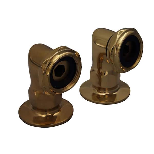 Barclay Products 2 in. Brass Deck Mount Coupler in Polished Brass