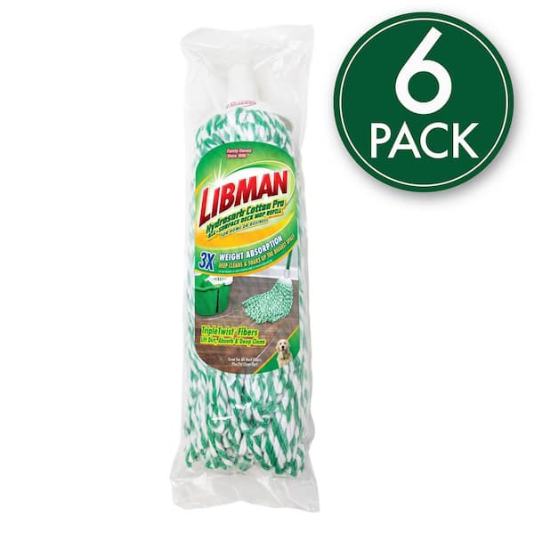 String Mop Cotton Mop Head 8 oz. Refill (6-Pack)