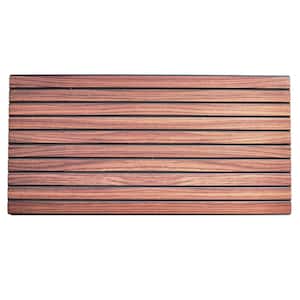 4/5 in. x 3-1/4 ft. x 1-3/5 ft. Auburn Red Faux Wood Styrofoam 3D Decorative Wall Paneling 5-Pack