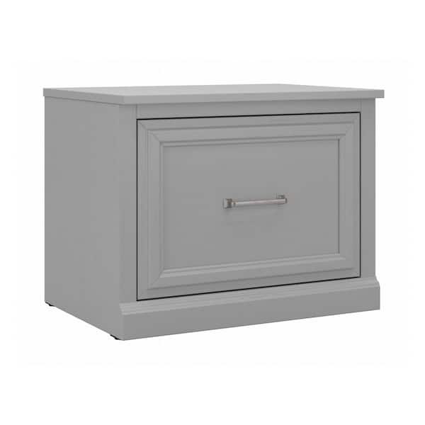Woodland 19.29 in. H x 24.49 in. W Cape Cod Gray Shoe Storage Bench with Drawer