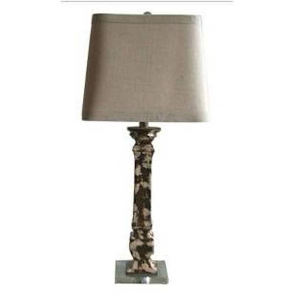 Fangio Lighting 31.5 in. Antique Brown Resin and Acrylic Table Lamp