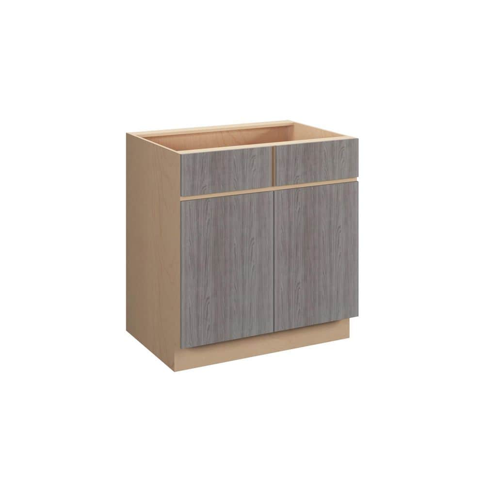 Saratoga Slab 33 in. W x 34.5 in. H x 24 in. D in Greywood Plywood Assemble