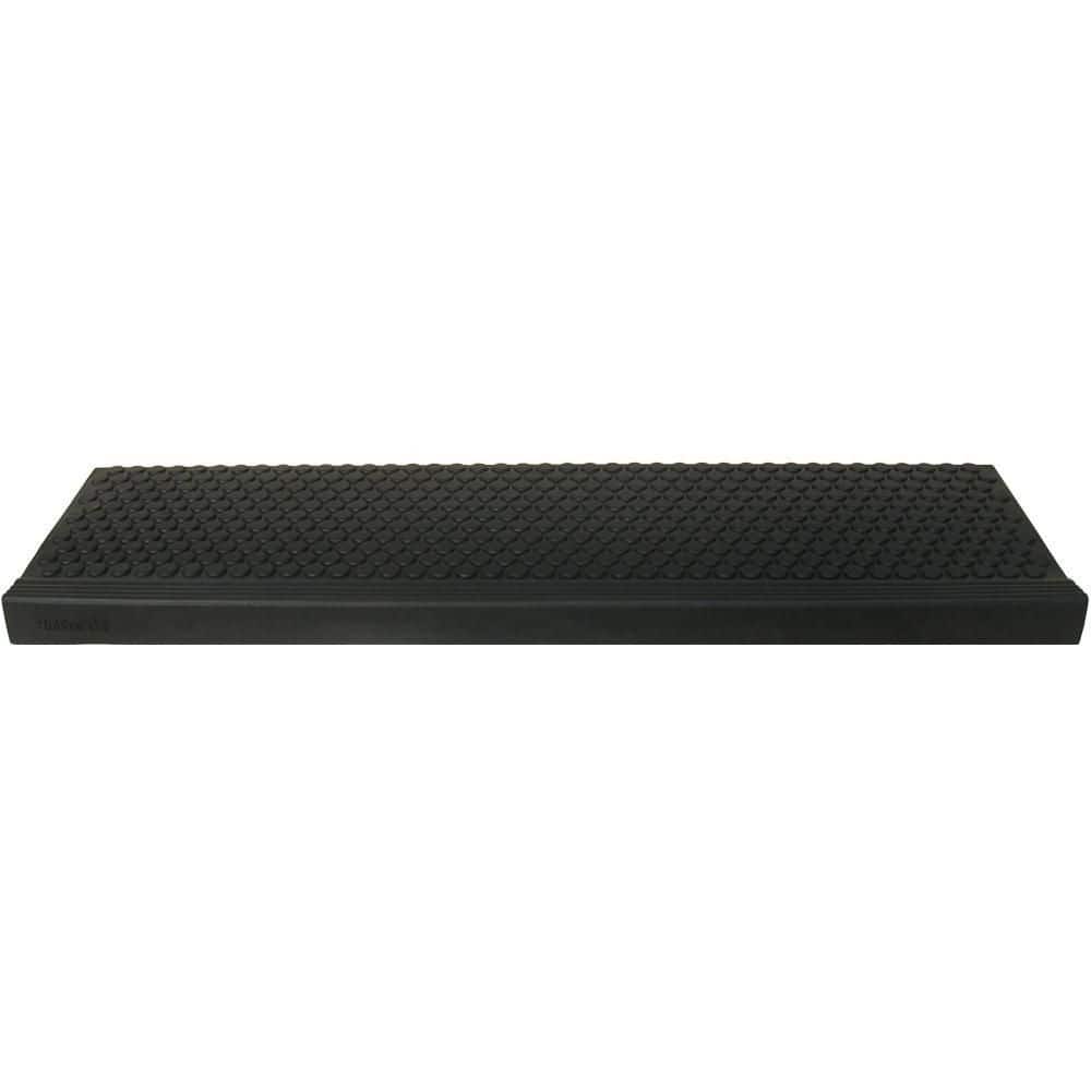 Rubber-Cal 6-Piece Regal Stair Treads Rubber Step Mats 9.75 by 29.75-Inch Black