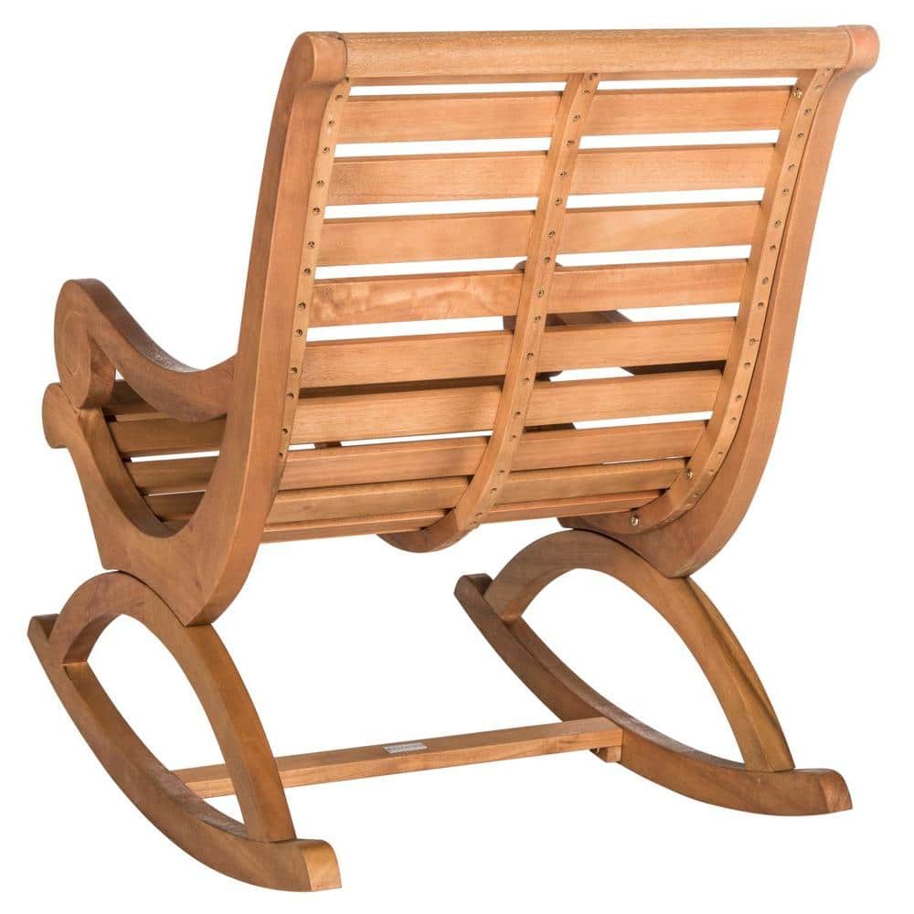 Teak Brown Eucalyptus Wood Outdoor Rocking Chair