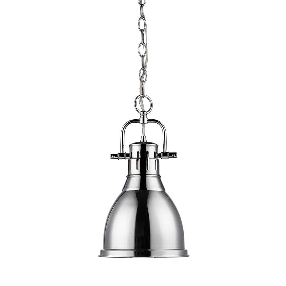 Transitional Duncan Mini Chrome Pendant Light 8.88"x16.5"