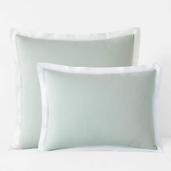Company Cotton Solid Border Trim Cotton Sham
