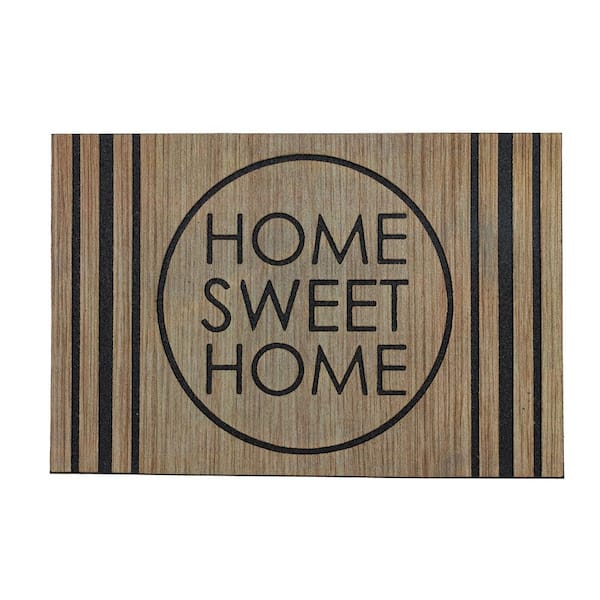 Modern Home Sweet Home Natural 23 in. x 35 in Door Mat