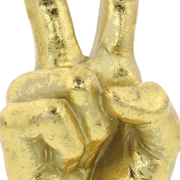 CosmoLiving by Cosmopolitan Gold Polystone Hands Sculpture (Set of