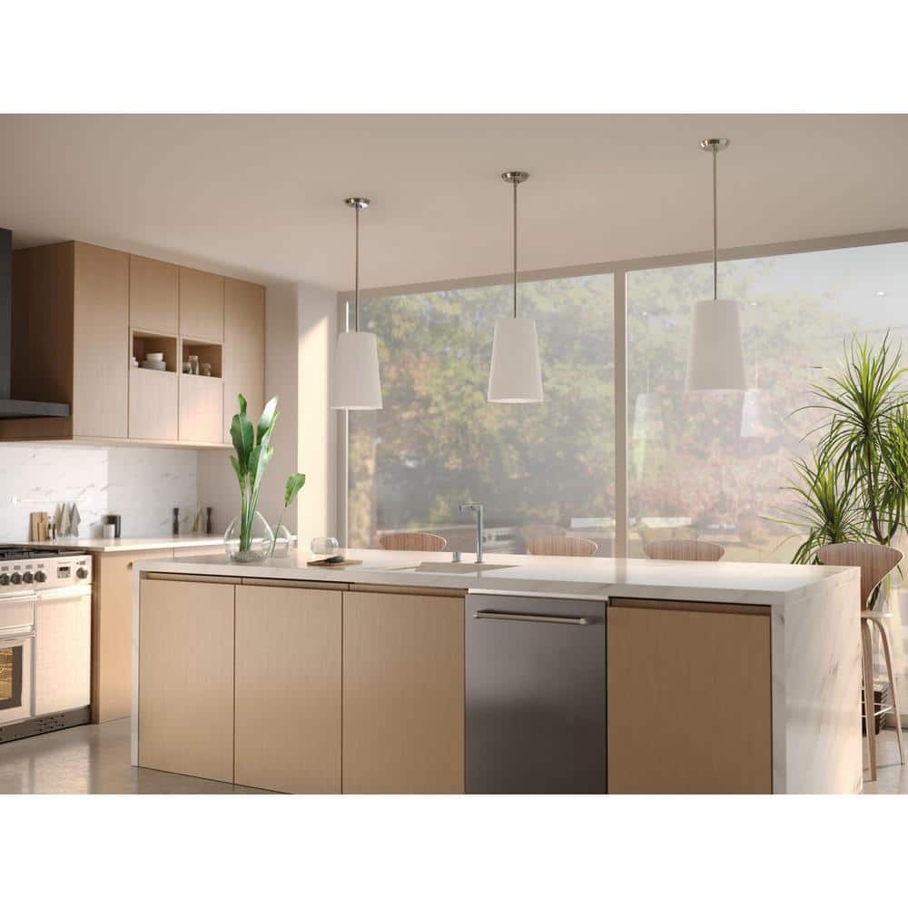 Clarion Collection 1-Light Polished Nickel Etched White Transitional Pendant price history on PriceWatchPro