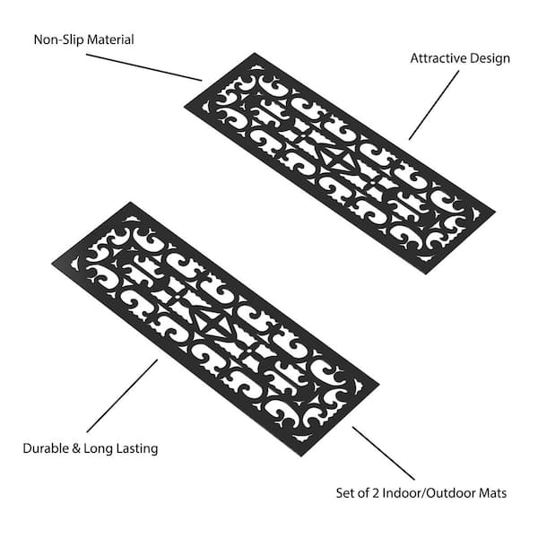 0.125 in. x 9.25 in. x 28 in. Non-Slip Stair Mats with Traction Control Grip
