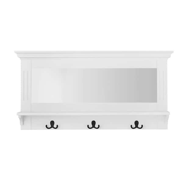 StyleWell 18 in. H x 36 in. W x 6.1 in. D White Wood Floating