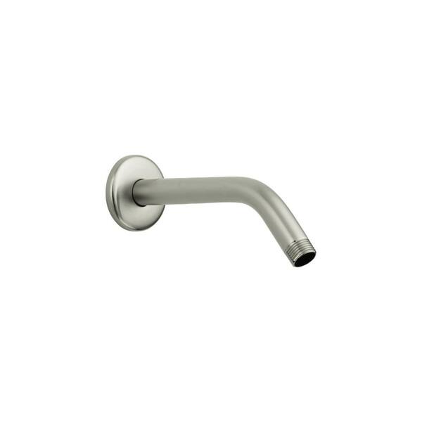 Hansgrohe 9 in. Brass Shower Arm with Flange in Brushed Nickel