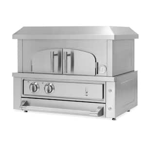 Kitchen Platinum 33 in. Outdoor Pizza Oven Countertop Natural Gas