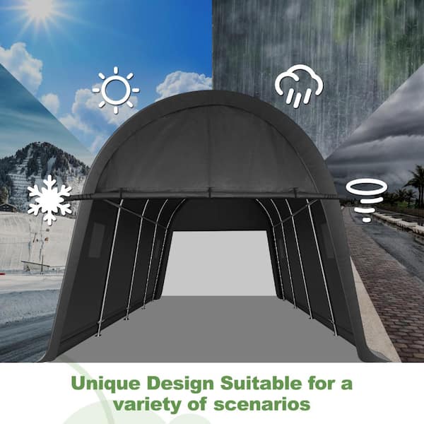 COBIZI 10×20FT Carport Canopy Heavy Duty Portable Garage with