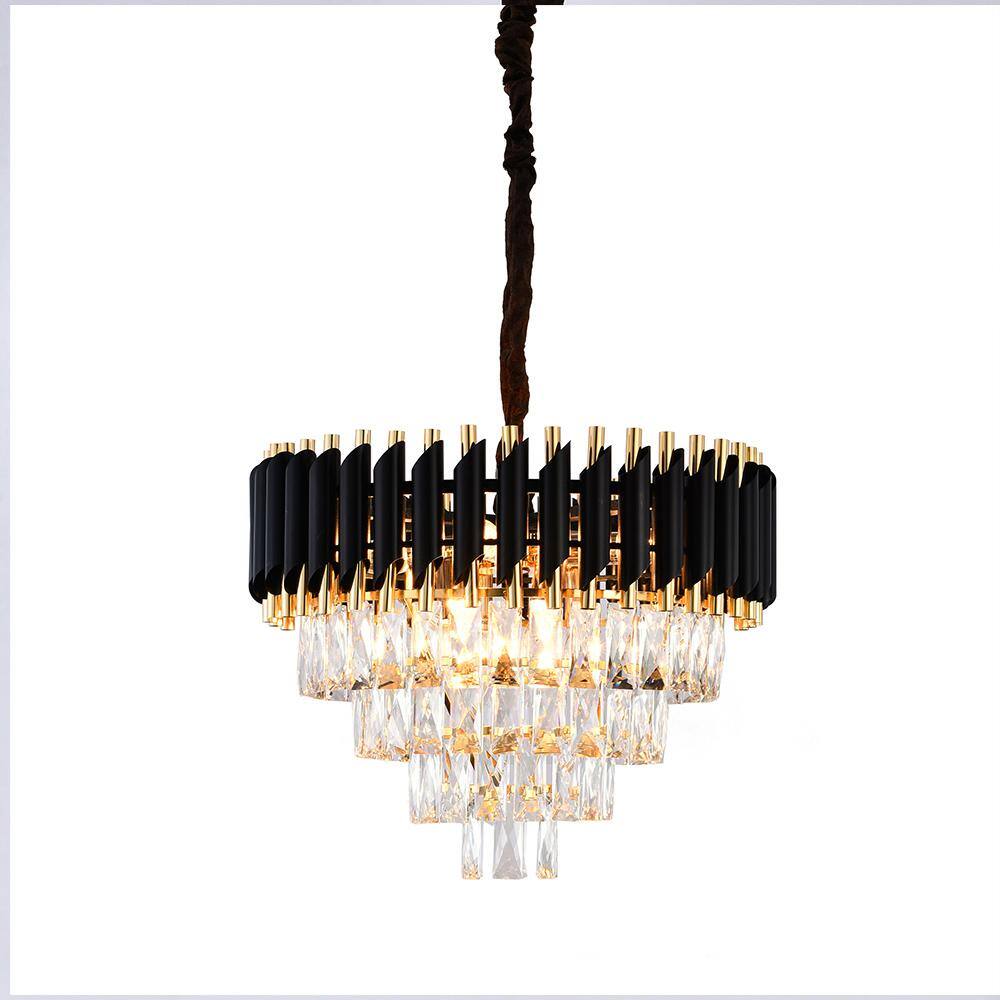 Tanner 8-Light Black and Gold Chandelier