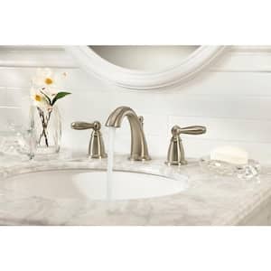 Brantford 8 in. Widespread 2-Handle High-Arc Bathroom Faucet Trim Kit in Brushed Nickel (Valve Not Included)