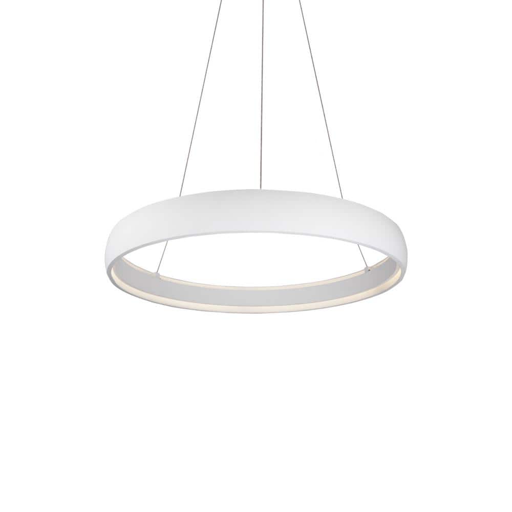 Halo 36" White Brushed Nickel LED Pendant Light