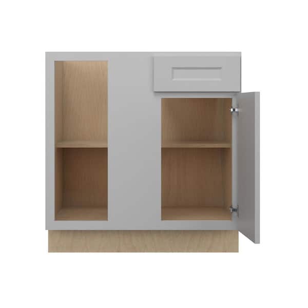 Kunal Kitchens Cumberland Recessed 39 in. W x 34.5 in. H x 24 in. D in Painted Stratus Plywood Assembled Corner Blind Base-Right